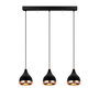 Opviq Lámpara de Araña Yıldo - 7041 Negro y Cobre